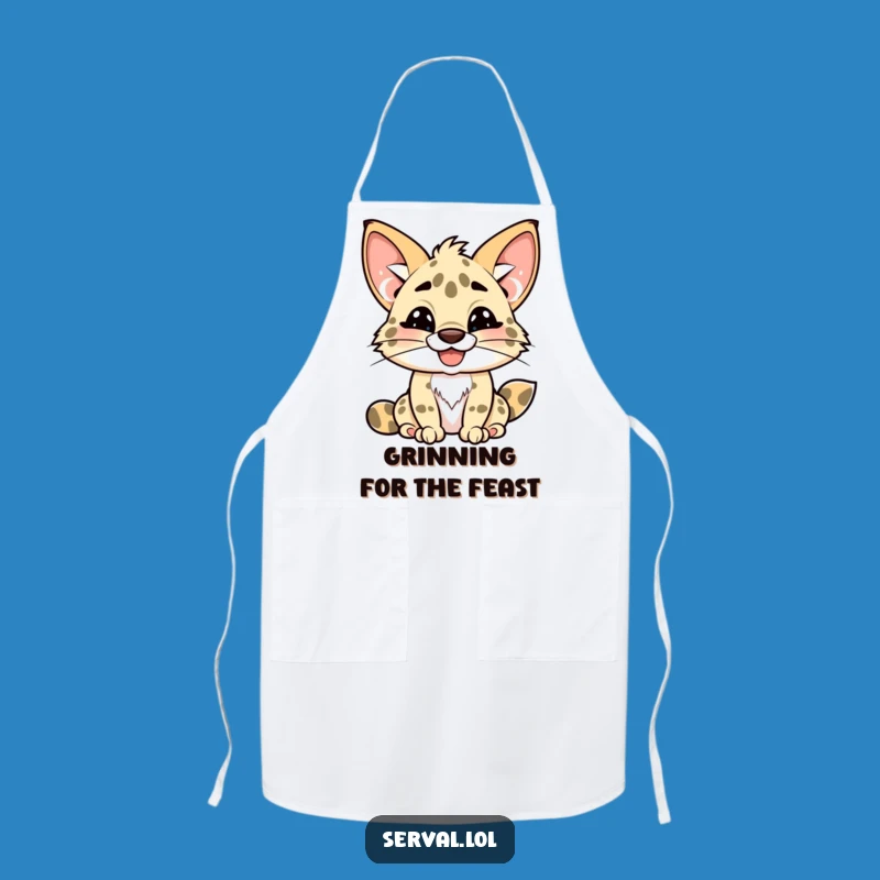 Funny Kawaii Serval Apron: Cook with a Playful Grin
