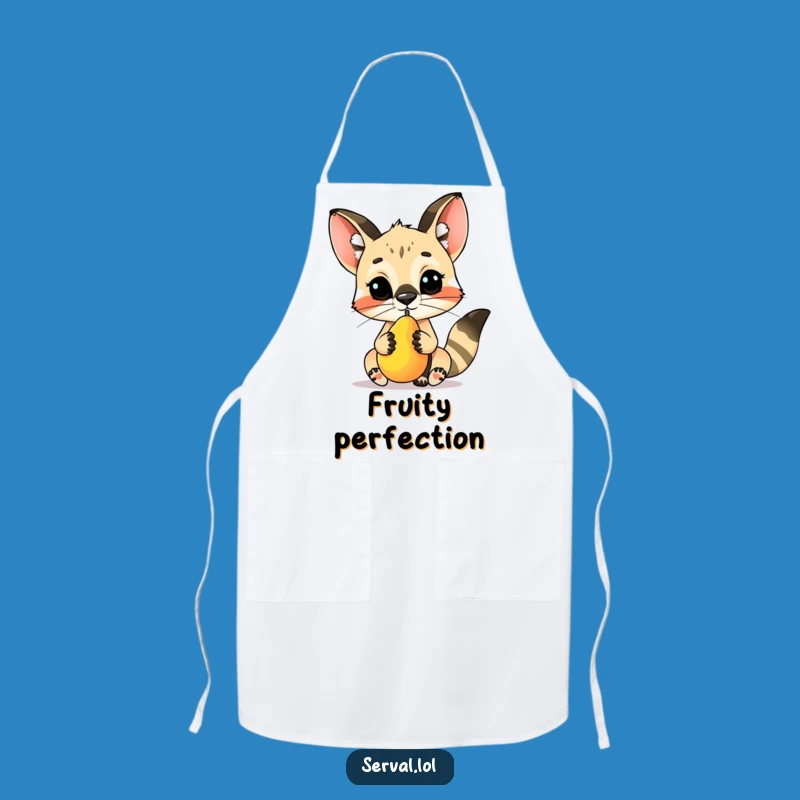 Funny Serval Fruit Balance Apron - Cook with Adorable Skill