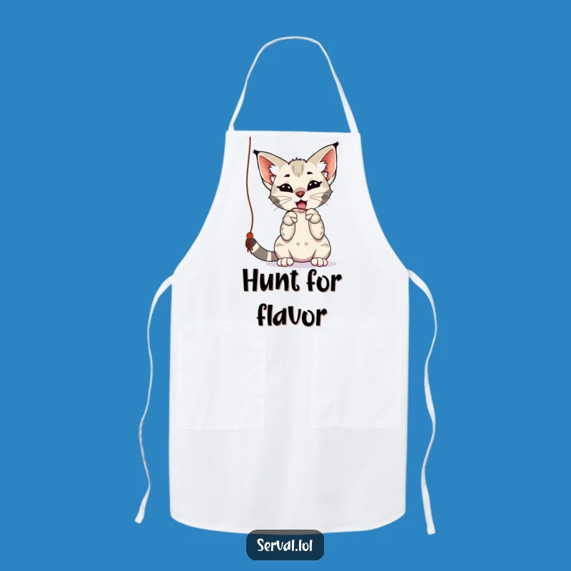 Funny Serval Play Apron: Wild Cat’s Hilarious String Antics For Kitchen Fun