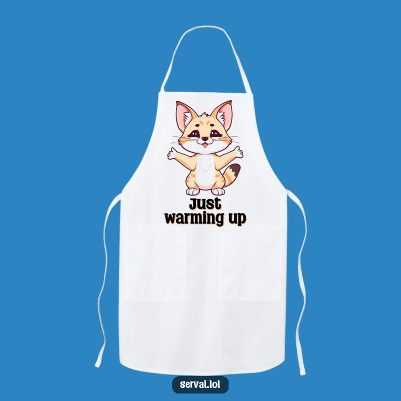 Funny Serval Stretching Apron: Cook Up Laughs with This Hilarious Kitchen Funny Gift