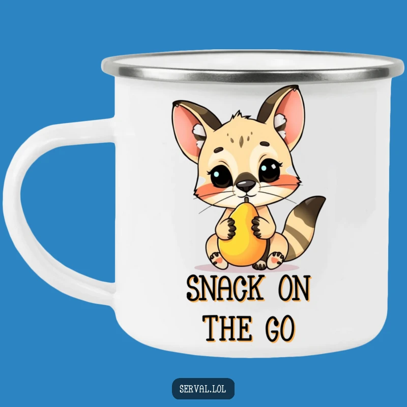 Funny Serval Fruit Balance Camping Mug - Skillful Adventures