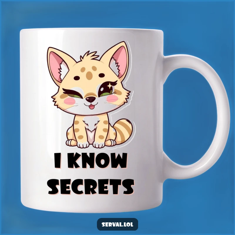 Funny Winking Serval Mug: A Cheeky and Hilarious Gift for Cat Lovers