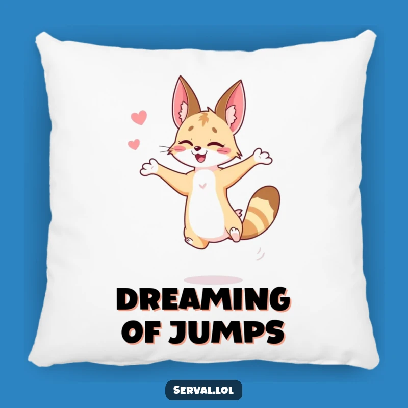Funny Serval Jump Pillow: Cozy Comfort with a Wild Feline Twist