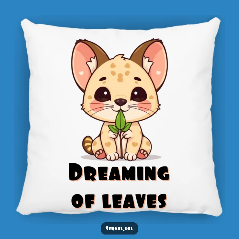 Funny Kawaii Serval Leaf Balance Pillow - Cute & Cozy Accent