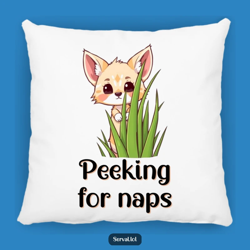 Funny Kawaii Serval Peeking Pillow - Comfy & Humorous Home Decor
