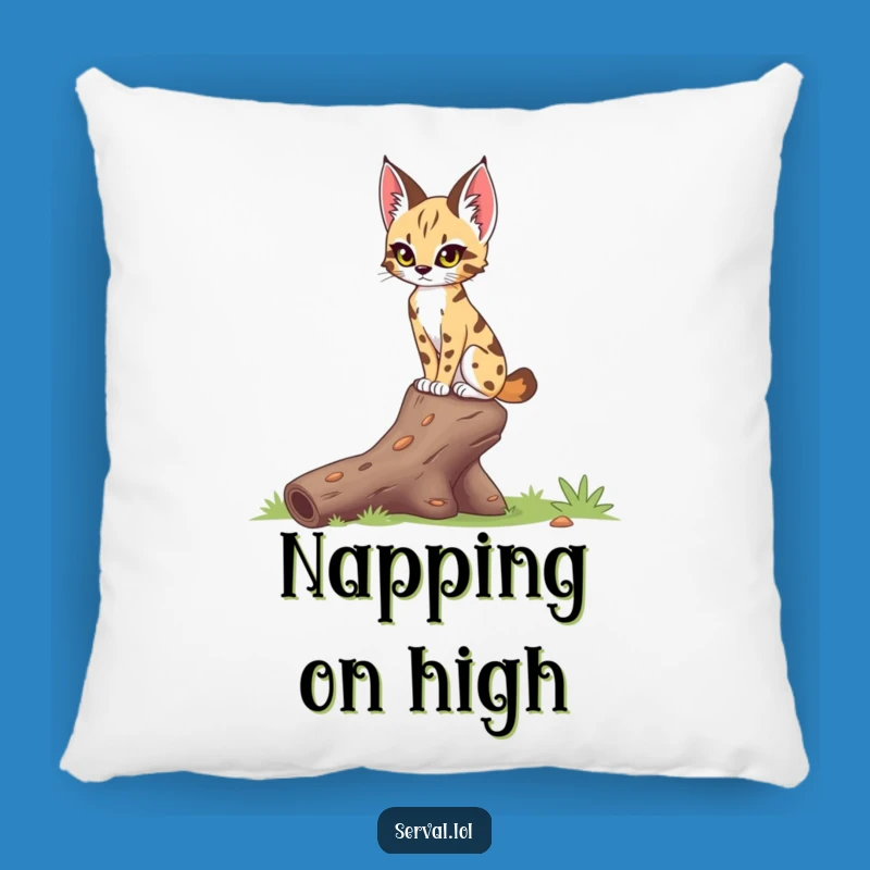 Funny Serval Log Balance Pillow: Cozy Feline Focus, Perfect Funny Gift for Comfort