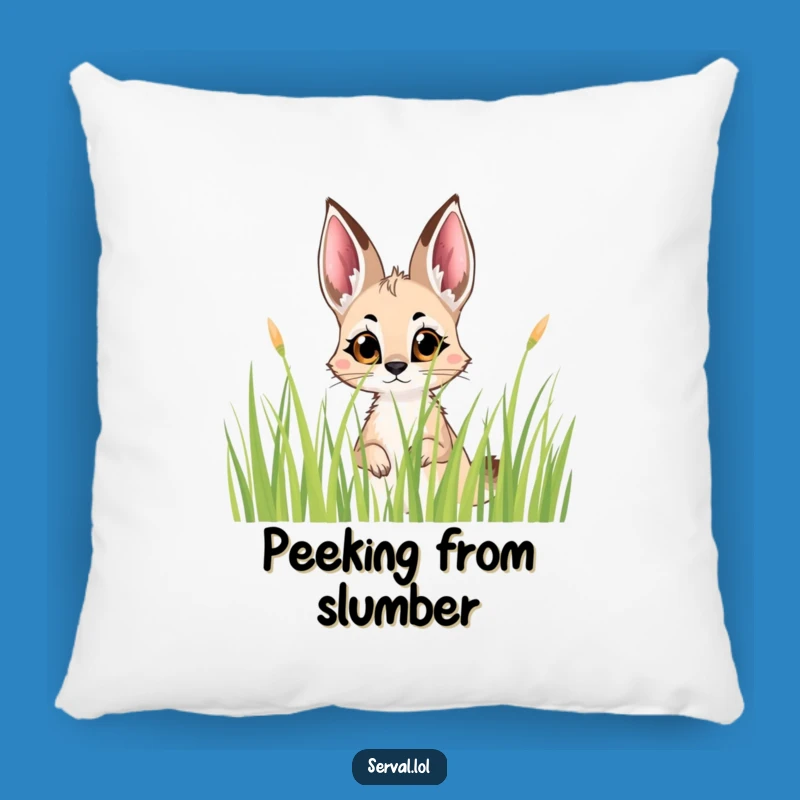 Funny Serval Peek Pillow: Cuddle Up with Mysterious Comfort