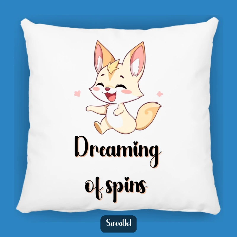 Funny Serval Pillow - Soft Joyful Twirl, Comfy Humorous Decor