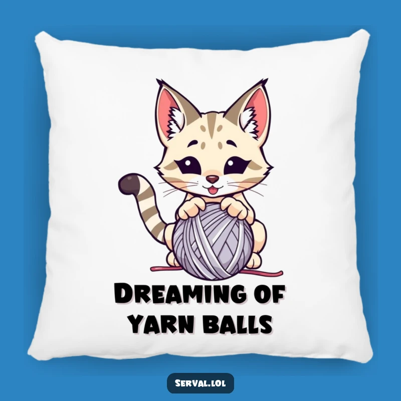 Funny Serval Pounce Pillow: Snuggle with a Playful Cat, Comfy Funny Gift