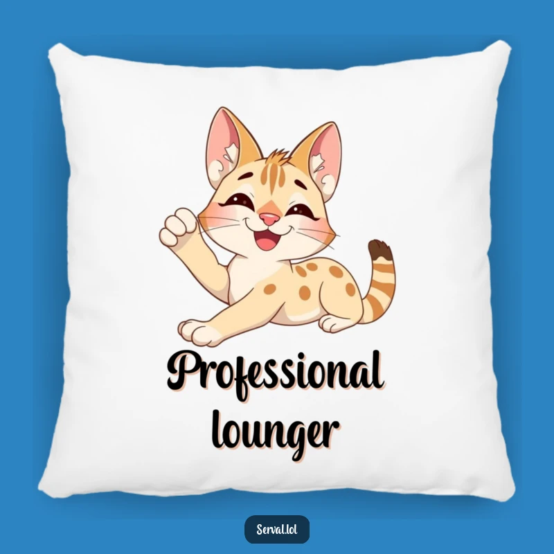 Funny Serval Stretch Pillow: Cuddle Up with Contentment