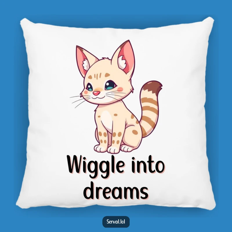 Funny Serval Tail Wiggle Pillow - Cozy & Hilarious Cat Accent!