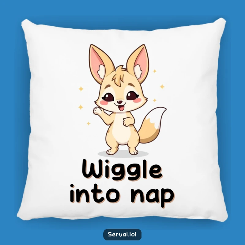 Funny Serval Wiggle Pillow: Cozy Dancing Cat Cushion, Joyful Comfort Gift