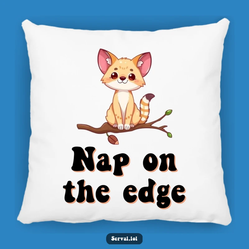 Funny Serval Balance Pillow: Cozy & Hilarious Home Decor Gift