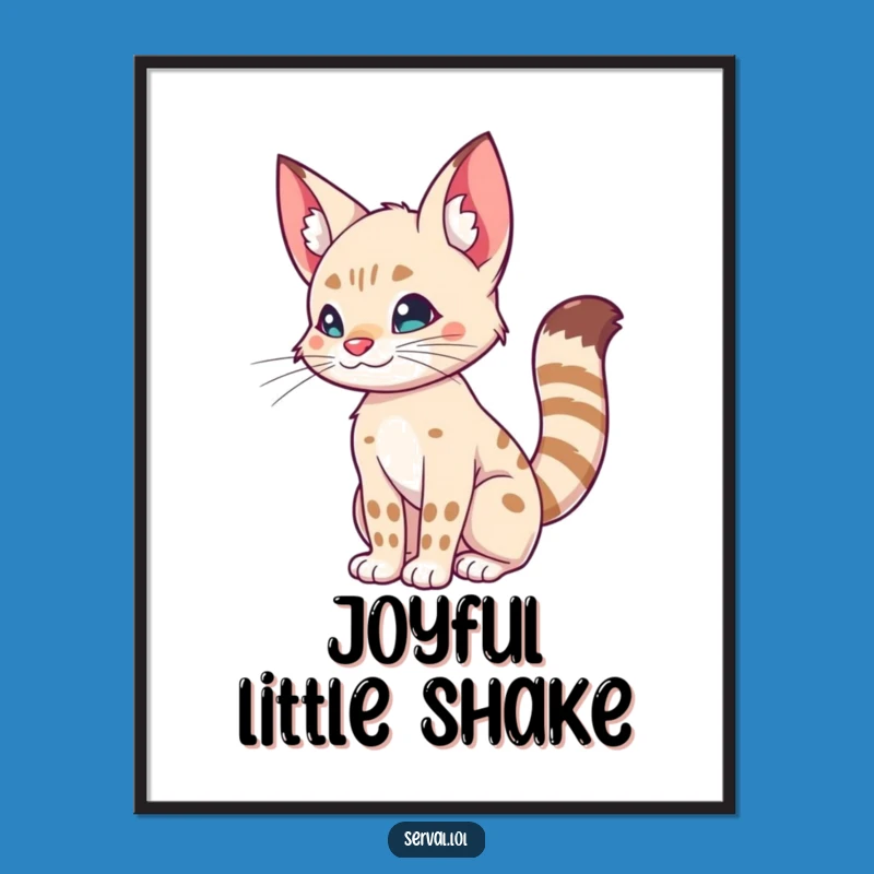 Funny Serval Tail Wiggle Digital Art - Hilarious Cat Decor Download!
