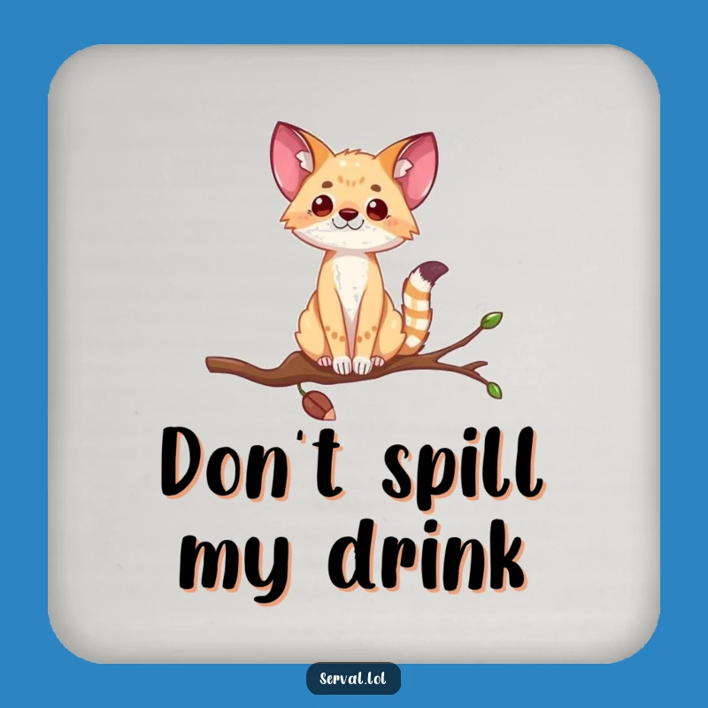 Funny Serval Balance Coaster: Hilarious Home Bar Gift