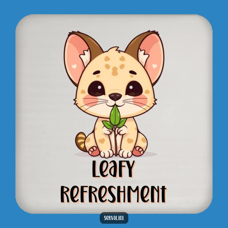 Funny Kawaii Serval Leaf Balance Coaster Set - Cute Table Protection