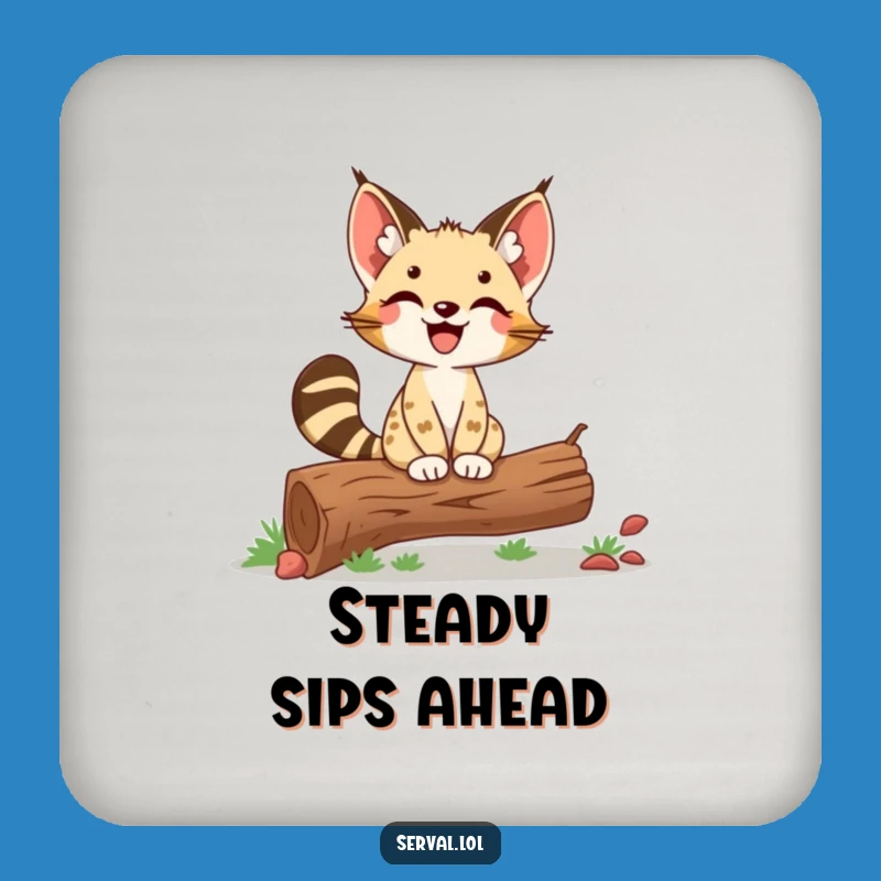 Funny Serval Balancing Coasters: Proud Protection for Your Surfaces
