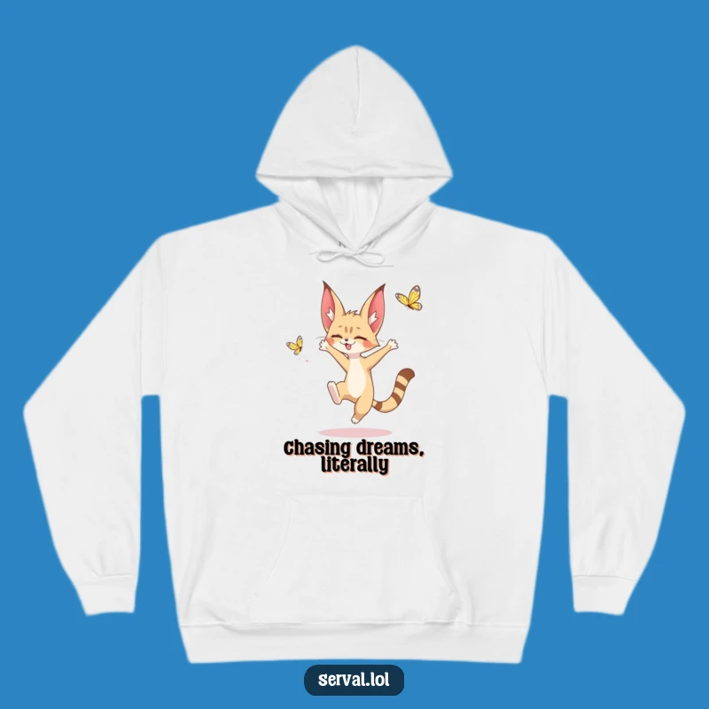 Cozy Funny Serval Butterfly Hoodie: Stay Warm with Kawaii Cuteness