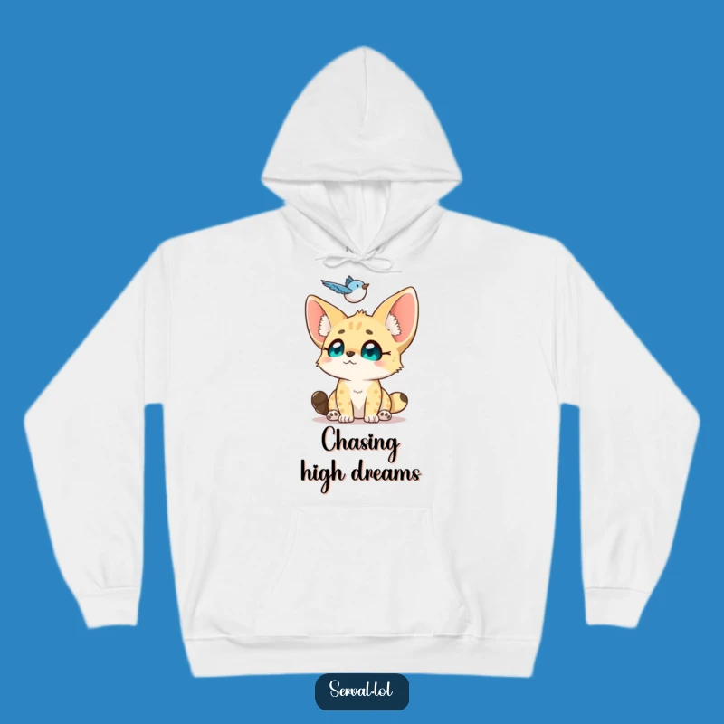Cozy Funny Serval Bird Watching Hoodie: Snuggle Up with Sweetness