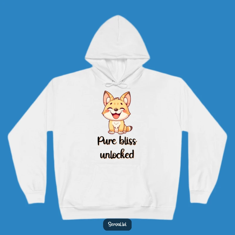 Cozy Funny Kawaii Serval Grin Hoodie - Embrace the Joy