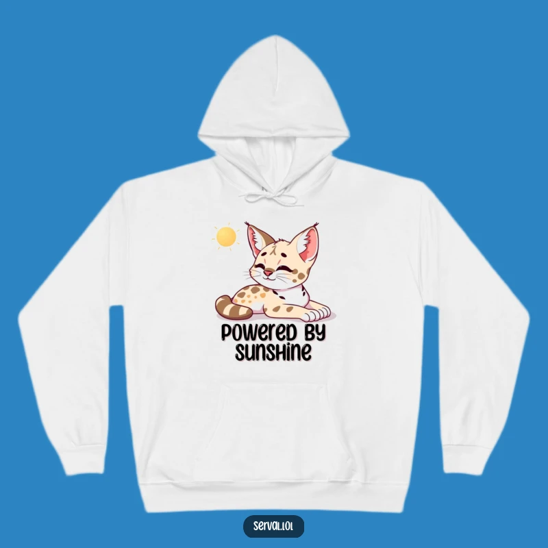 Funny Serval Morning Stretch Hoodie: Ultimate Cozy Comfort, Perfect Funny Gift for Chilly Days