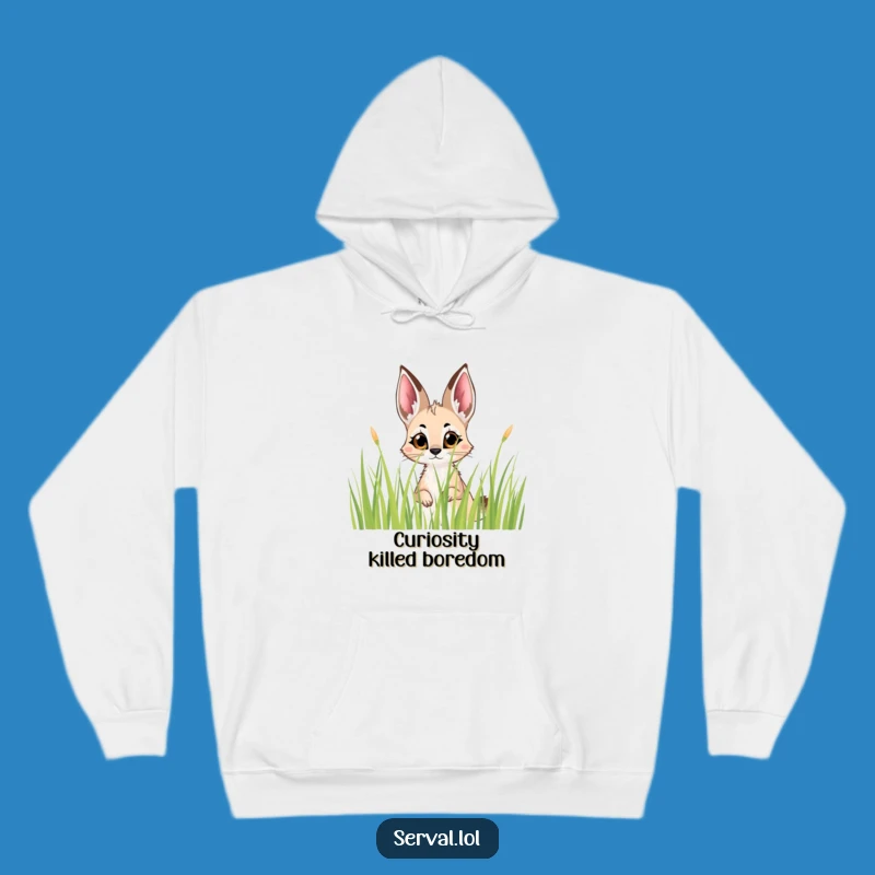 Funny Serval Peek Hoodie: Cozy Up with Mysterious, Humorous Style