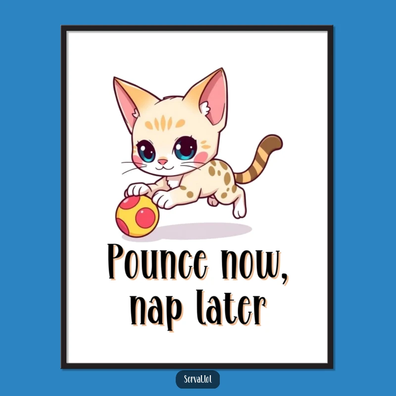Free Printable Pounce Serval Wall Art: Dynamic Downloadable Decor!
