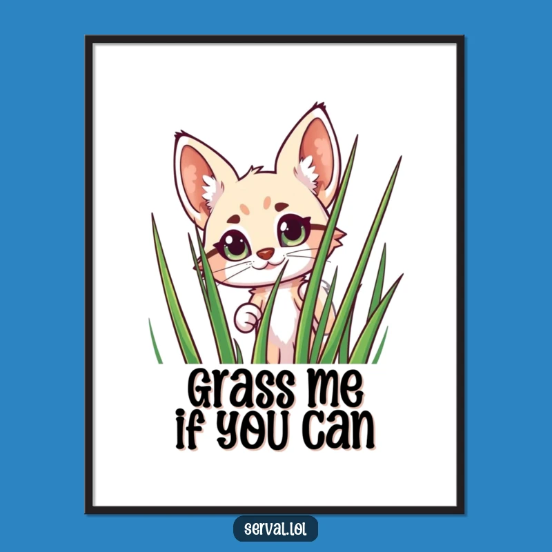 Free Printable Wall Art: Funny Serval Peeking, Quirky Downloadable Art for Any Room