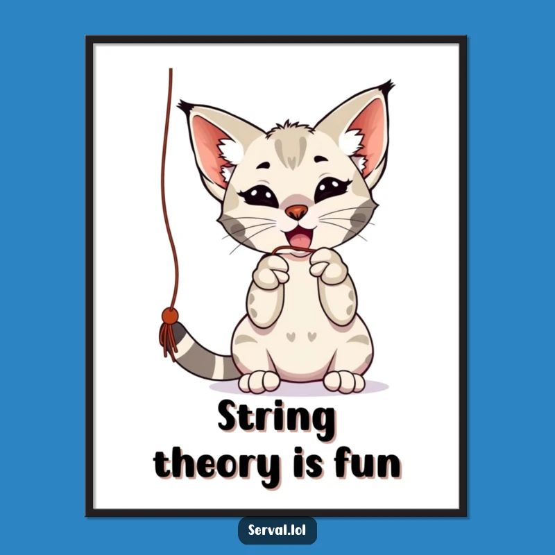 Funny Free Printable Serval Wall Art: Playful Paws Downloadable Art