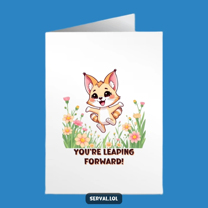 Joyful Serval Flowers Free Printable Congrats Card - Sweet Download