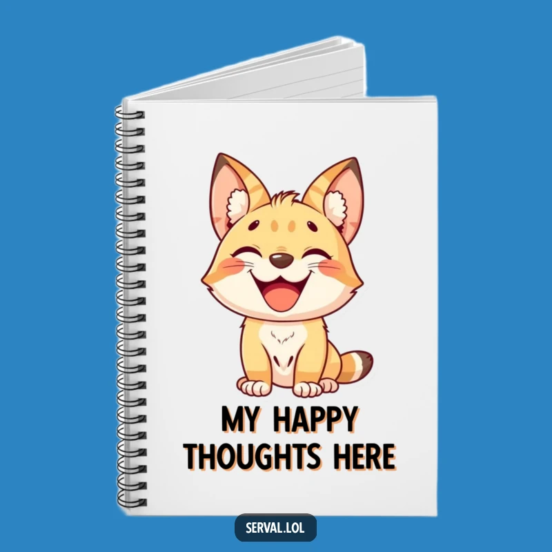 Funny Kawaii Serval Grin Notebook - Journal Your Joy