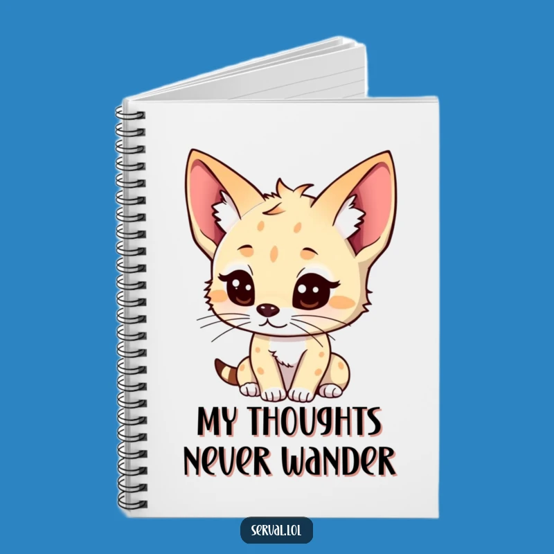 Funny Kawaii Serval Notebook: Jot Down Secrets with a Listener