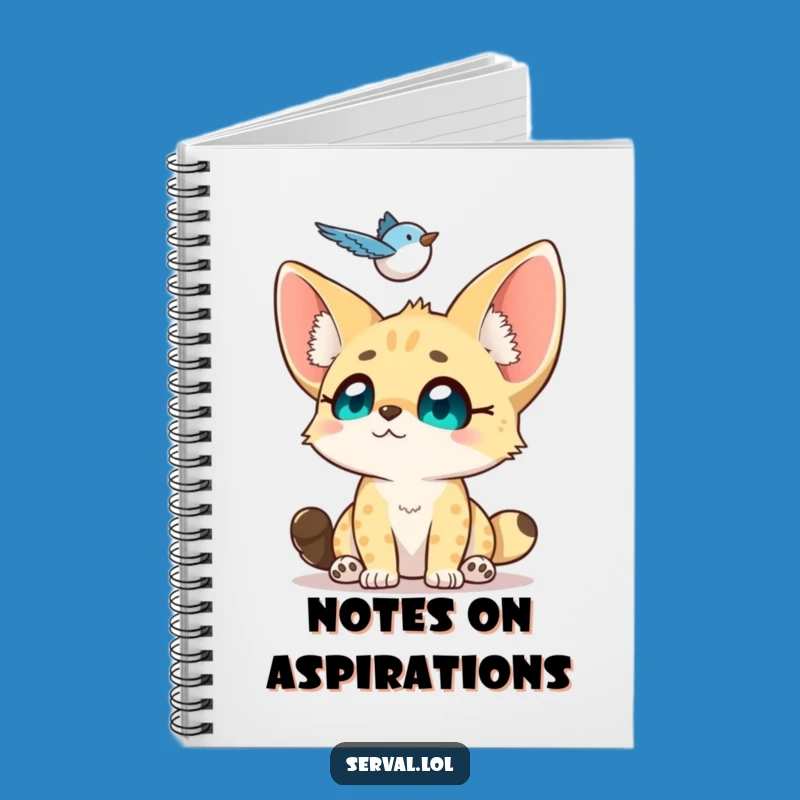 Funny Serval Bird Watching Notebook: Journal with Adoring Wonder