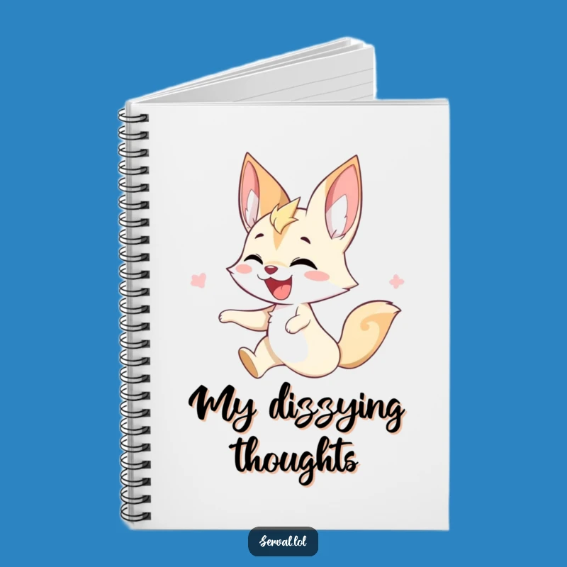 Funny Serval Notebook - Joyful Twirling Journal, Ideal Humorous Stationery