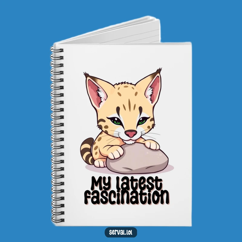 Funny Serval Pebble Nudge Notebook: Jot Down Playful Ideas, Perfect Funny Gift for Writers