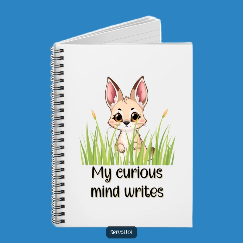 Funny Serval Peek Notebook: Jot Down Ideas with Curious Inspiration