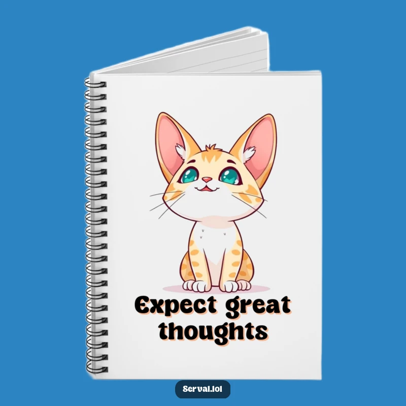 Funny Serval Sky Notebook: Hopeful Journal for Dreamy Notes Gift