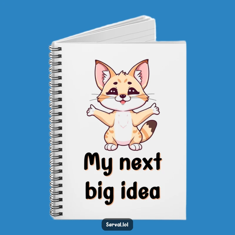 Funny Serval Stretching Notebook: Jot Down Ideas with This Hilarious Cat Journal, Funny Gift