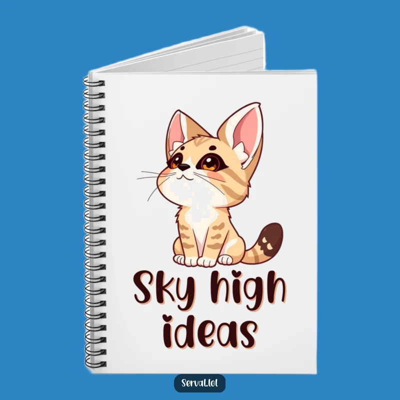 Funny Serval Wonder Notebook: Lined Cat Expression Journal, Great Funny Gift for Writers