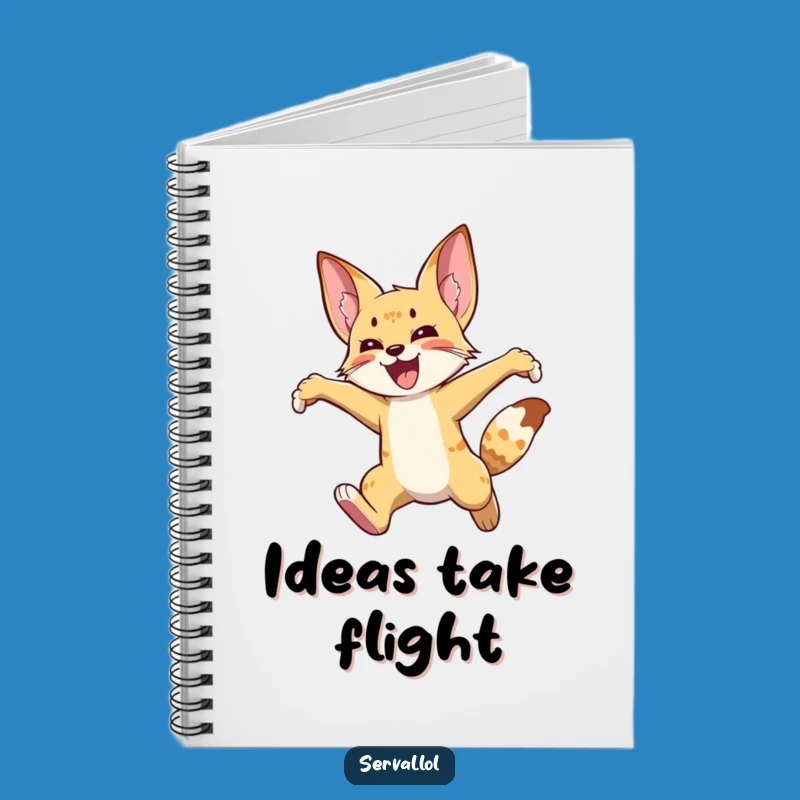 Funny Serval Joyful Leap Notebook: Hilarious Gift for Inspiration