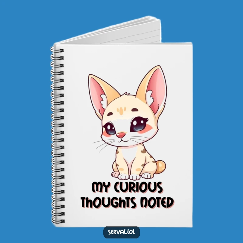 Funny Serval Ears Notebook: Jot Down Ideas with a Curious Cat, Perfect Funny Gift
