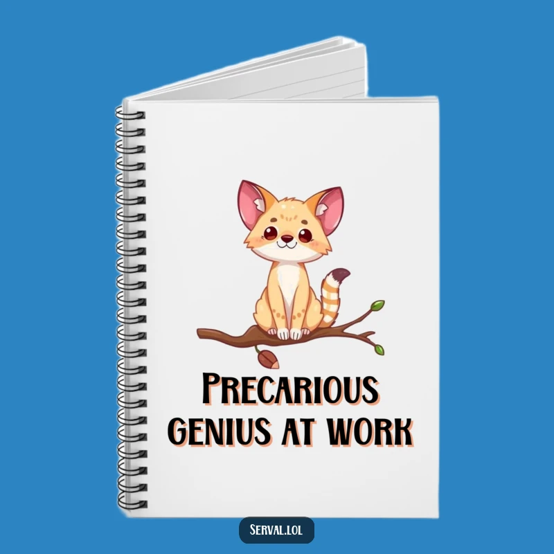 Funny Serval Balance Notebook: Hilarious Gift for Writers & Dreamers