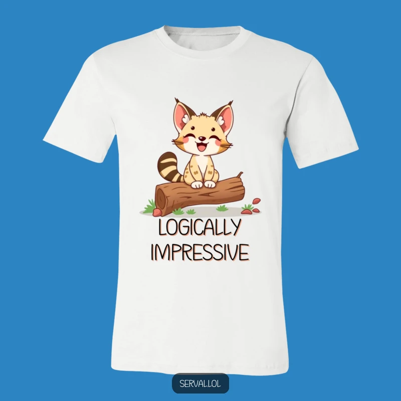 Funny Serval Balancing T-Shirt: Wear Your Pride with Wild Style
