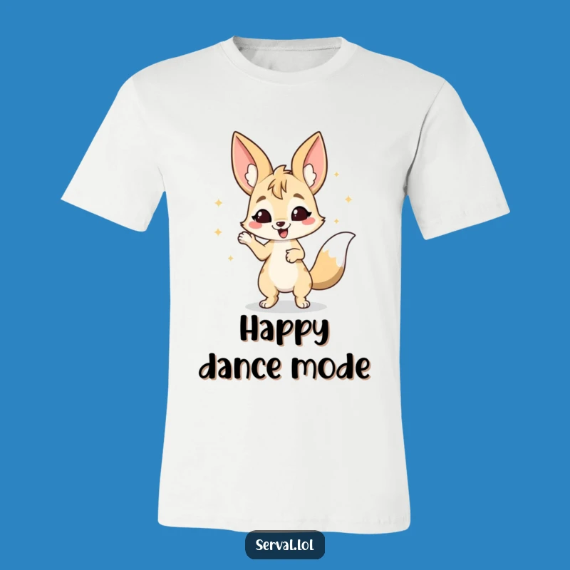 Funny Serval Wiggle T-Shirt: Happy Dancing Cat Tee, Joyful Celebration Gift