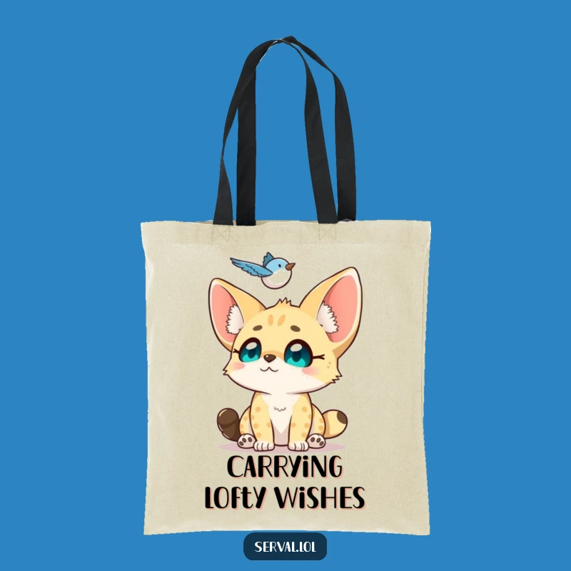 Funny Serval Bird Watching Tote Bag: Carry Your Admiration Daily
