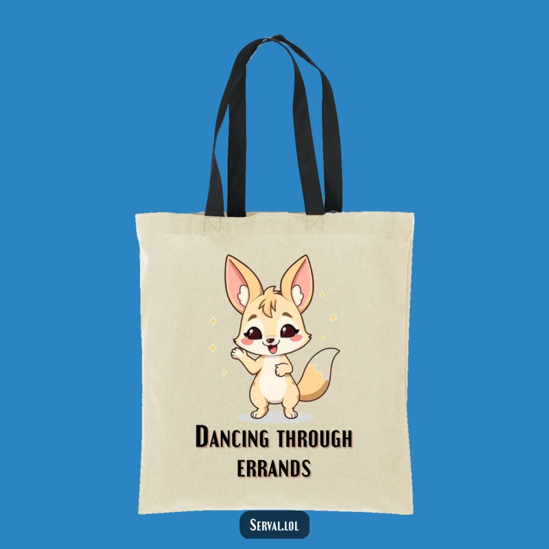 Funny Serval Wiggle Tote Bag: Stylish Dancing Cat Accessory, Joyful Gift