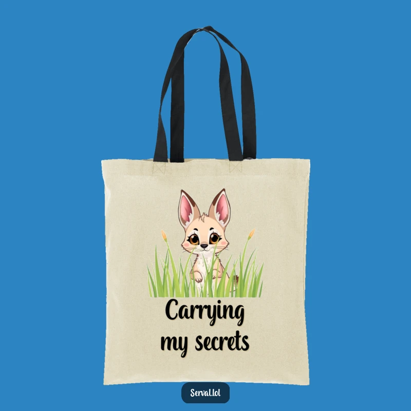 Funny Serval Peek Tote Bag: Carry Your Essentials with Intriguing Charm